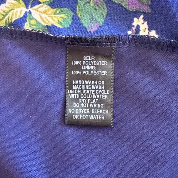 Women's XS Lulus That's a Wrap Navy Blue Floral Print Dress Long Sleeve - Picture 10 of 12